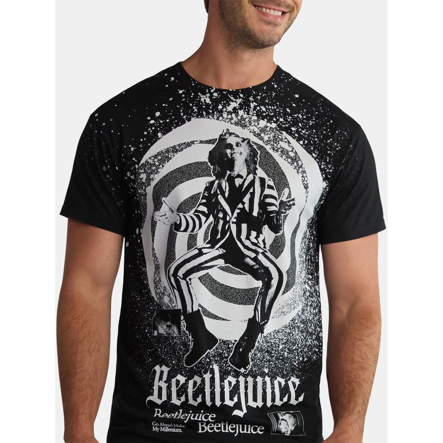 Beetlejuice Men's and Big Men's Graphic Tee with Short Sleeves, Size XS