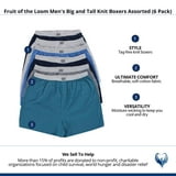 Fruit of the Loom Men's Knit Boxers, 6 Pack (3XL) 48-50