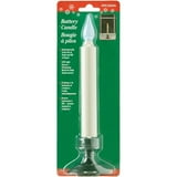 FPC1205A Battery Operated 9 inch Flameless Window Candle with Amber Flicker Flame and Dusk To Dawn Sensor Timer, Aged Bronze Base
