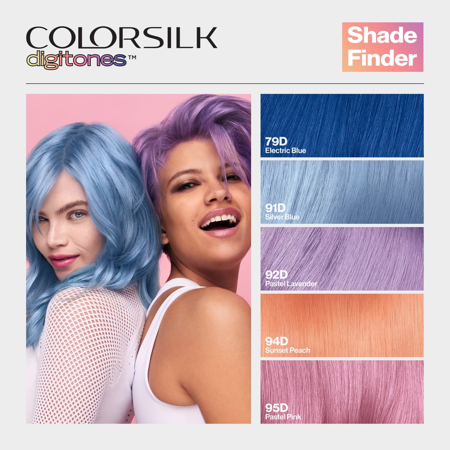 Revlon ColorSilk Digitones Permanent Hair Color with Keratin, Pastel Lavender, 1 count
