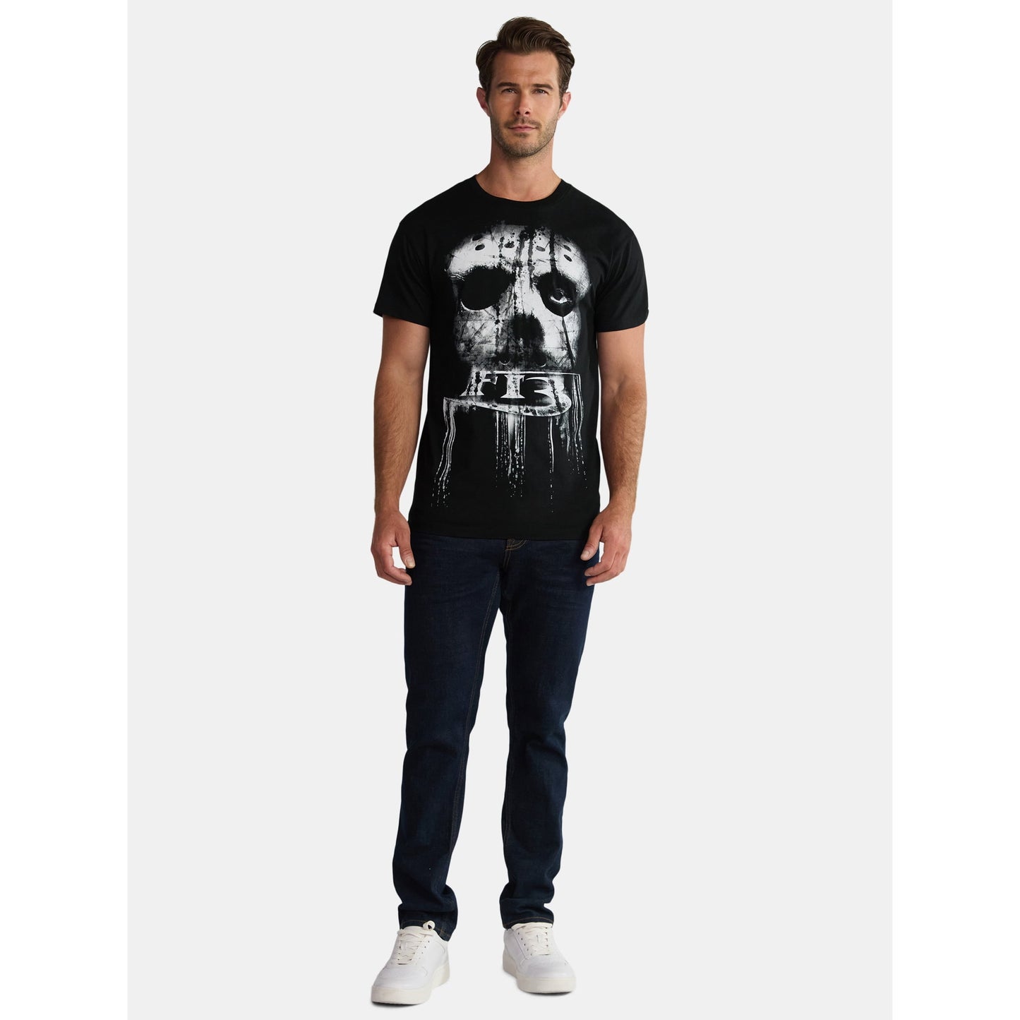 Friday the 13th Men's and Big Men's Graphic Tee with Short Sleeves, Size S