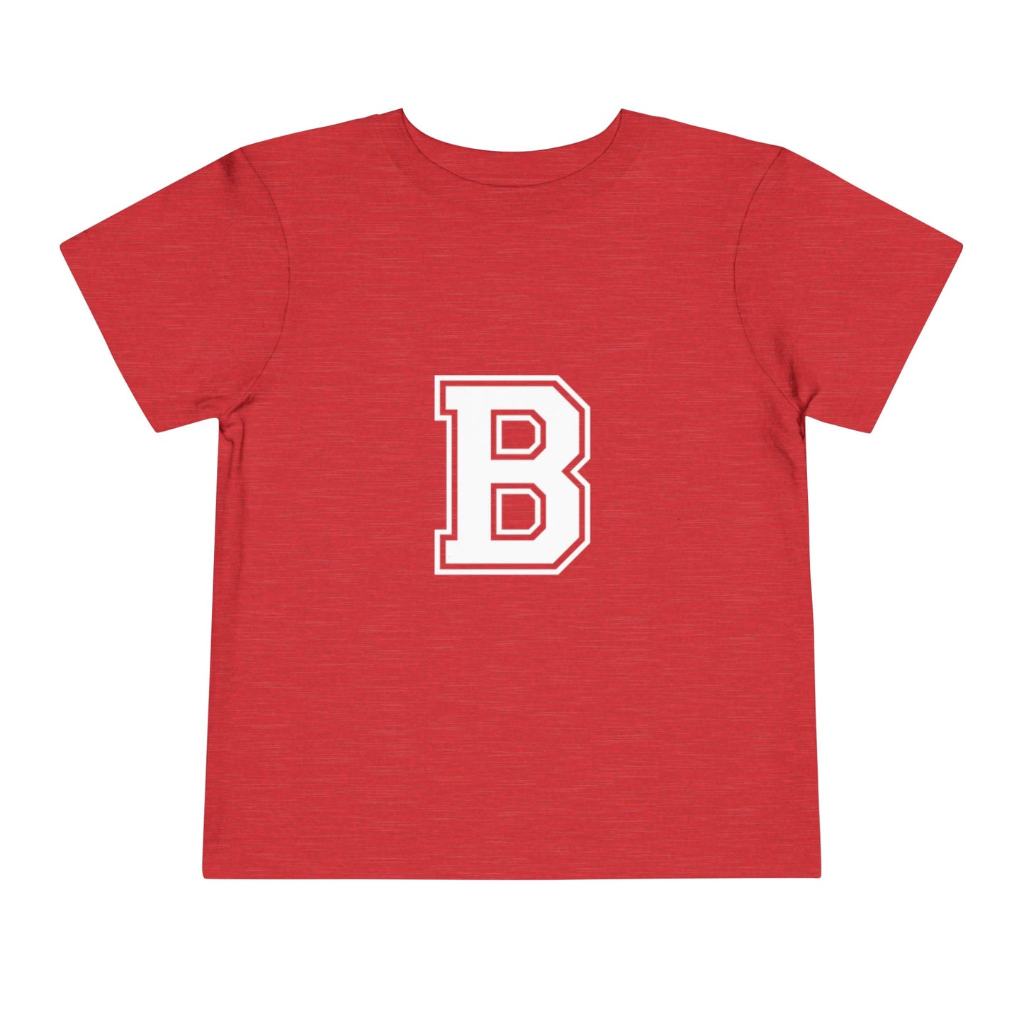 Letter B Toddler Tee — Vintage Varsity Monogram Kids Shirt