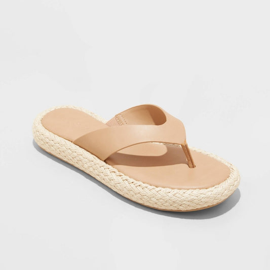 Women's Ginger Espadrille Sandals with Memory Foam Insole - Universal Thread™ Tan 8