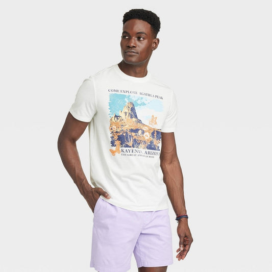 Men's Short Sleeve Graphic T-Shirt - Goodfellow & Co™ White M