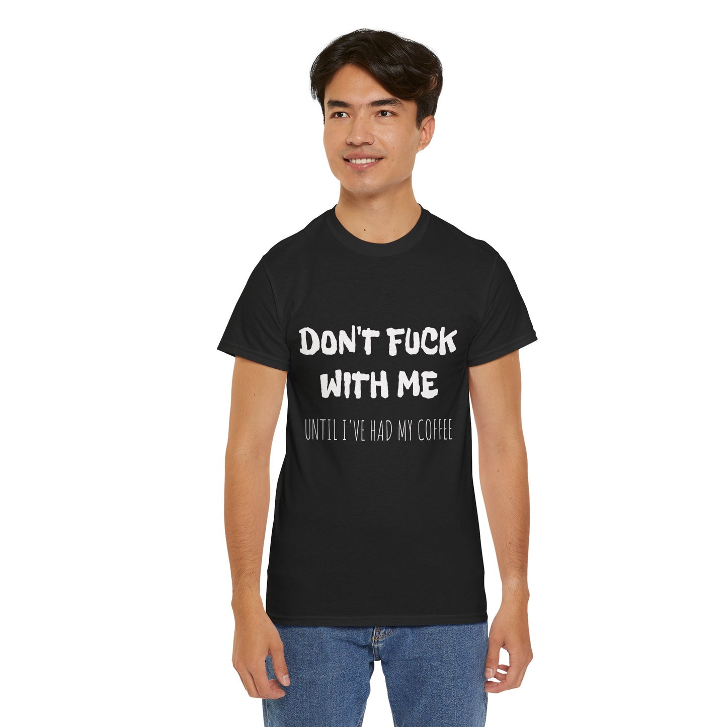 Coffee Lover Unisex Heavy Cotton Tee - "Don't F*** With Me Until I've Had My Coffee"