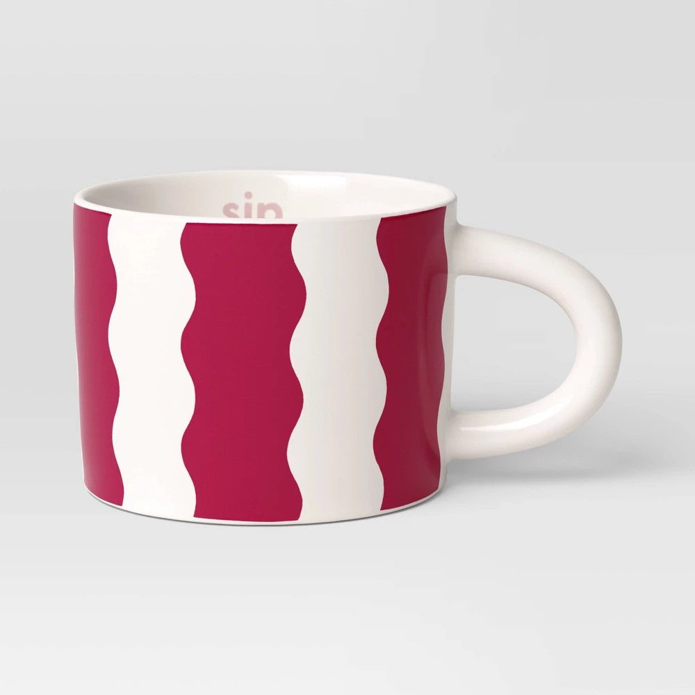 16.5oz Stoneware Sip. Slay. Repeat Mug White - Room Essentials™: Coffee Mugs, Microwave & Dishwasher Safe Drinkware