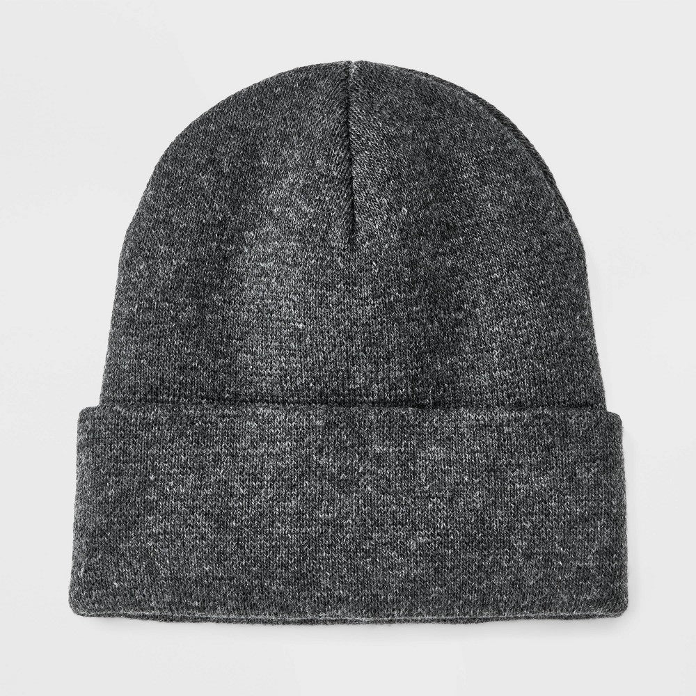 Unisex Knit Cuffed Beanie - Goodfellow & Co™ Charcoal Gray