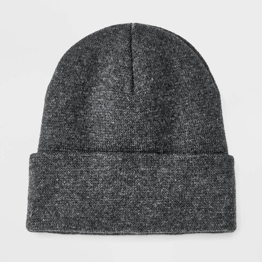 Unisex Knit Cuffed Beanie - Goodfellow & Co™ Charcoal Gray