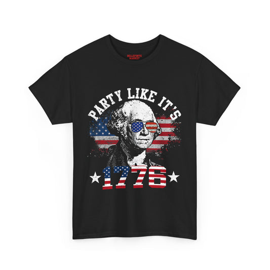 Patriotic Party Tee | Unisex Heavy Cotton Shirt, Independence Day Apparel, 4th of July T-Shirt, American Pride Shirt, Celebratory Clothing