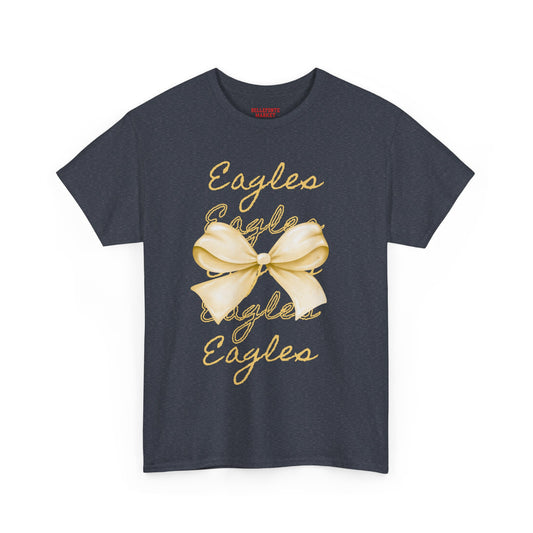 Eagles Themed Unisex Heavy Cotton Tee with Bow Design