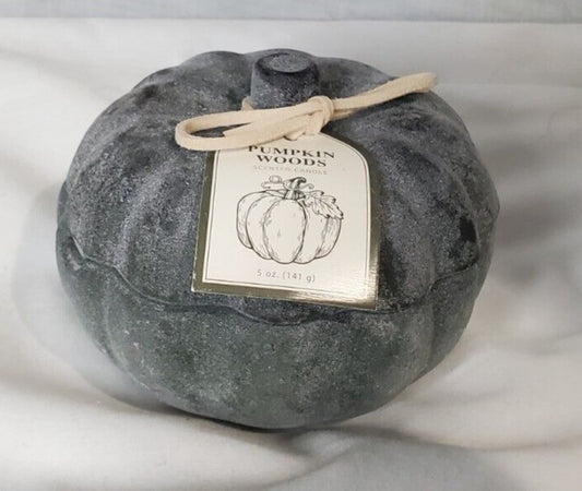 Pumpkin Woods 5oz Two Wick Glass Pumpkin Jar Long Lasting Scented Candle Green