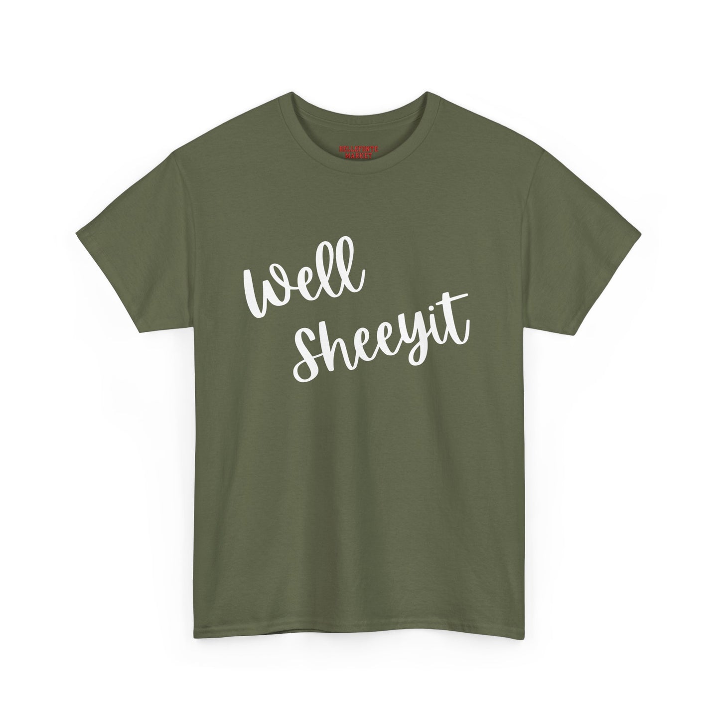Unisex Heavy Cotton Tee - "Well Sheeyit" - Casual Wear, Gift for Friends, Fun Statement Shirt, Humor T-Shirt, Relaxed Fit Top