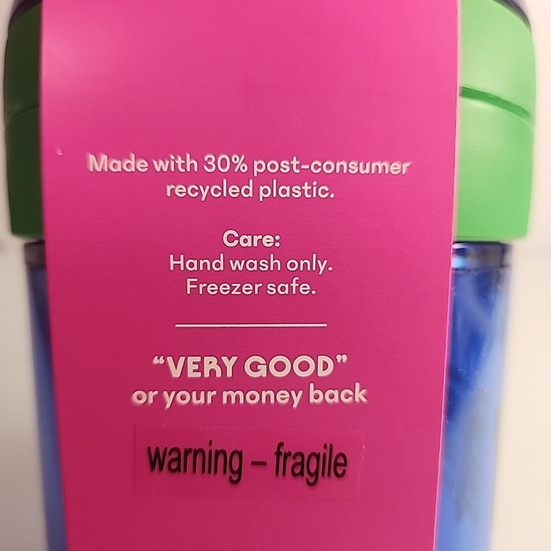 Tabitha Brown Travel Snack Cup with Utensils - Blue