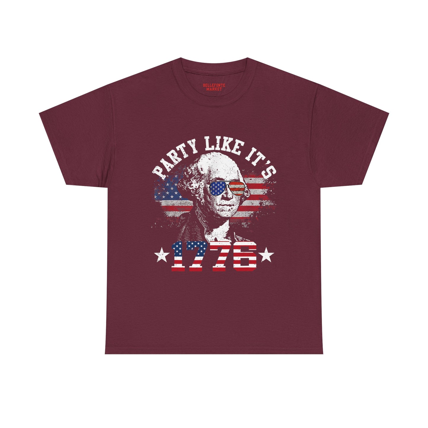 Patriotic Party Tee | Unisex Heavy Cotton Shirt, Independence Day Apparel, 4th of July T-Shirt, American Pride Shirt, Celebratory Clothing