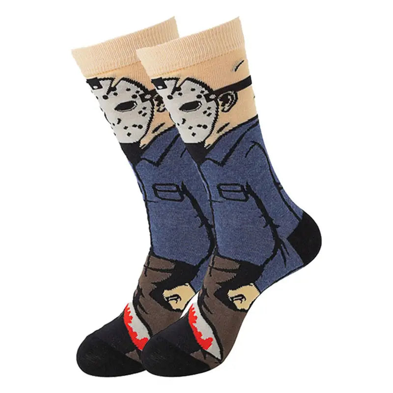 Gothic Cartoon Print Socks