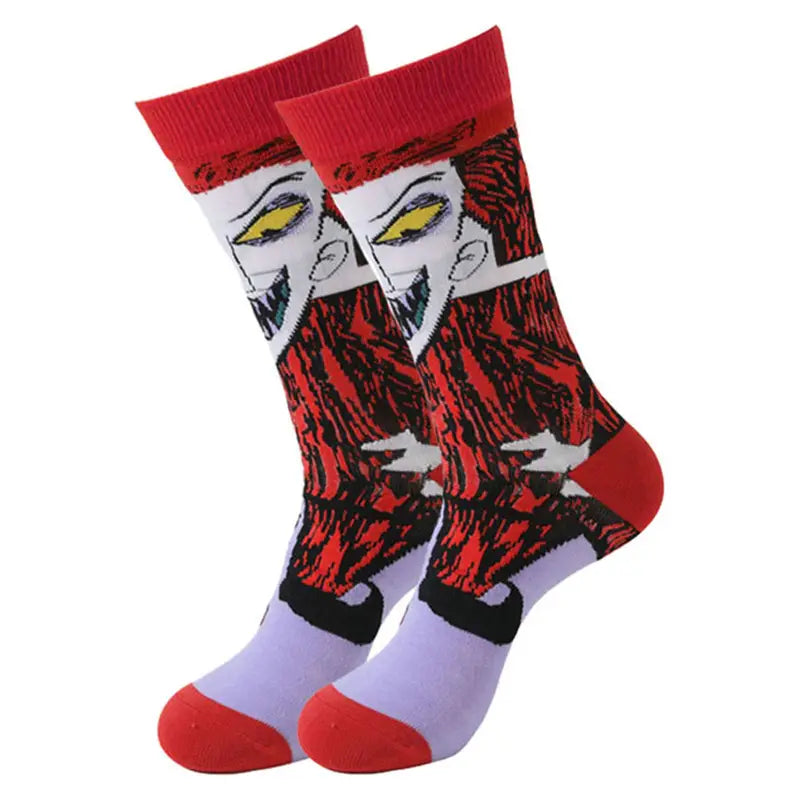 Gothic Cartoon Print Socks