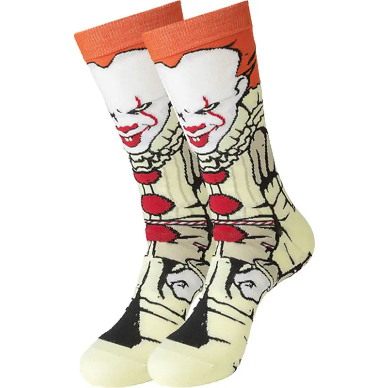 Gothic Cartoon Print Socks