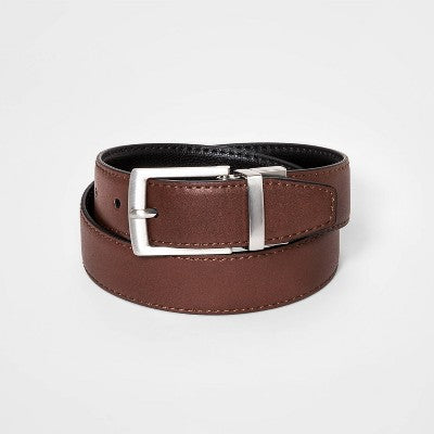 Boys' Stretch Dress Reversible Belt - Cat & Jack™ Black/Brown M