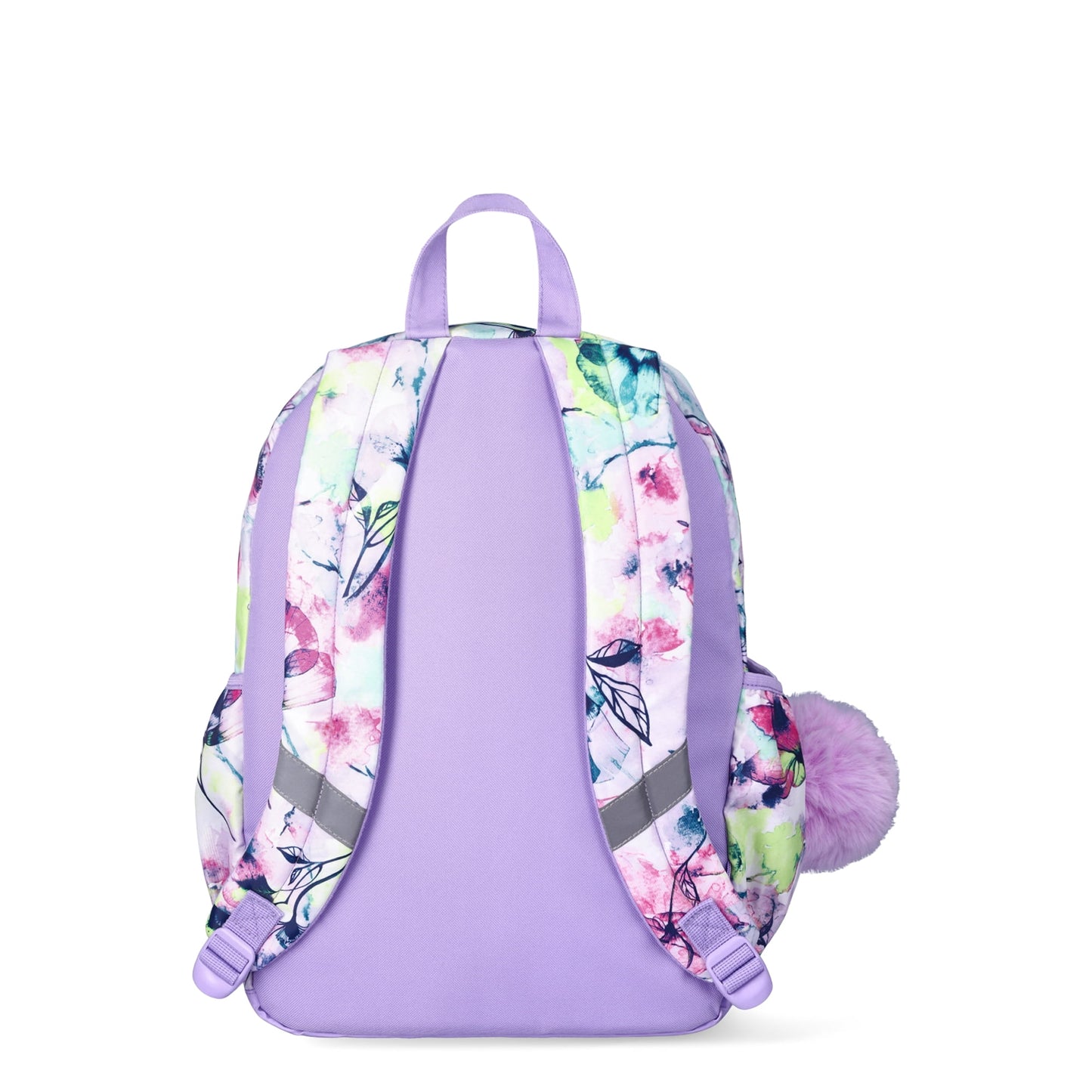 Justice Lavender Floral Print Girls 4-Piece Backpack Set with Lunch Bag, Lavender