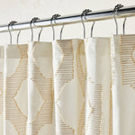 In the Name of Love Clipped Shower Curtain White - Opalhouse™ Designed by Jungalow™: Cotton & Polyester, Jacquard Weave