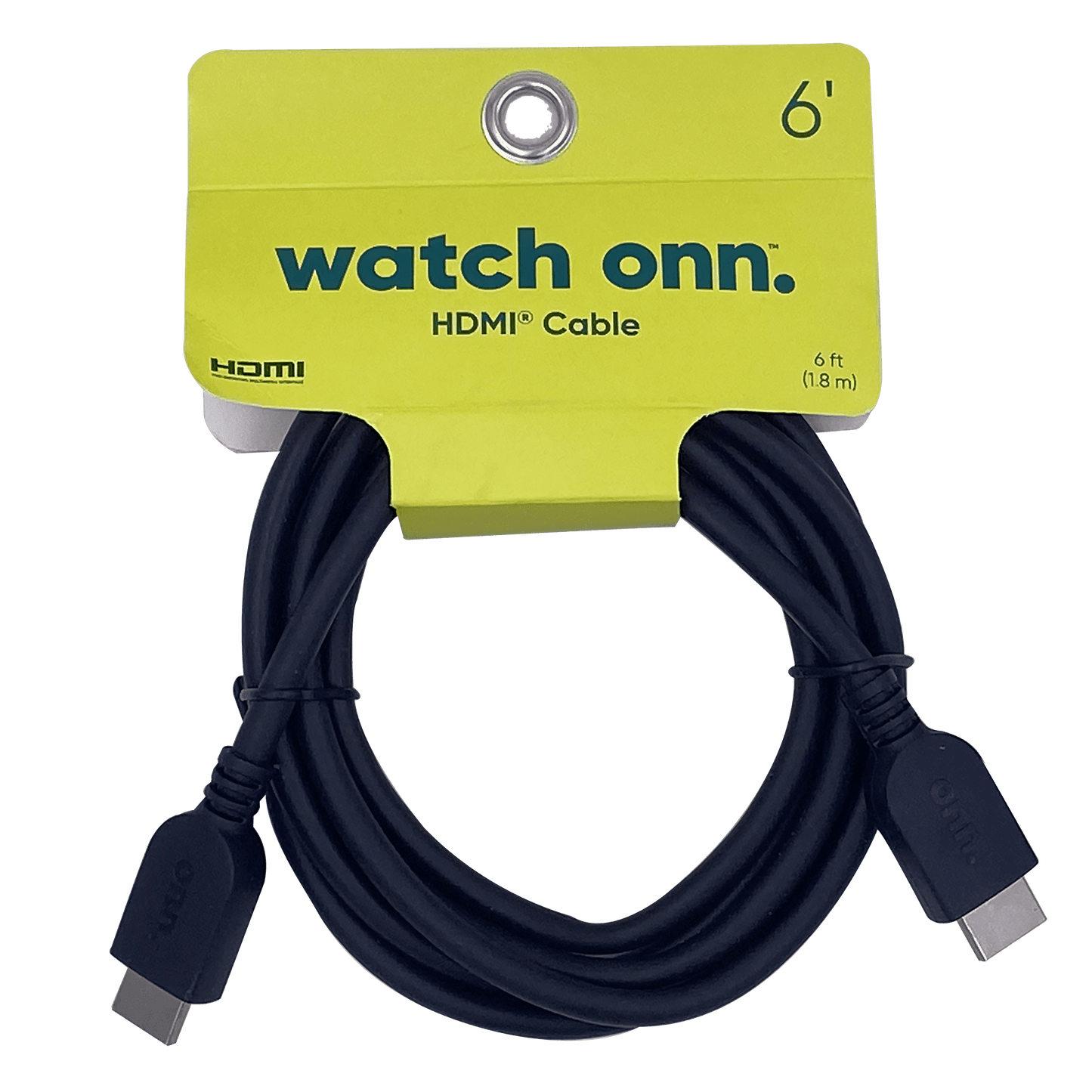 onn. 6' HDMI Cable, Black