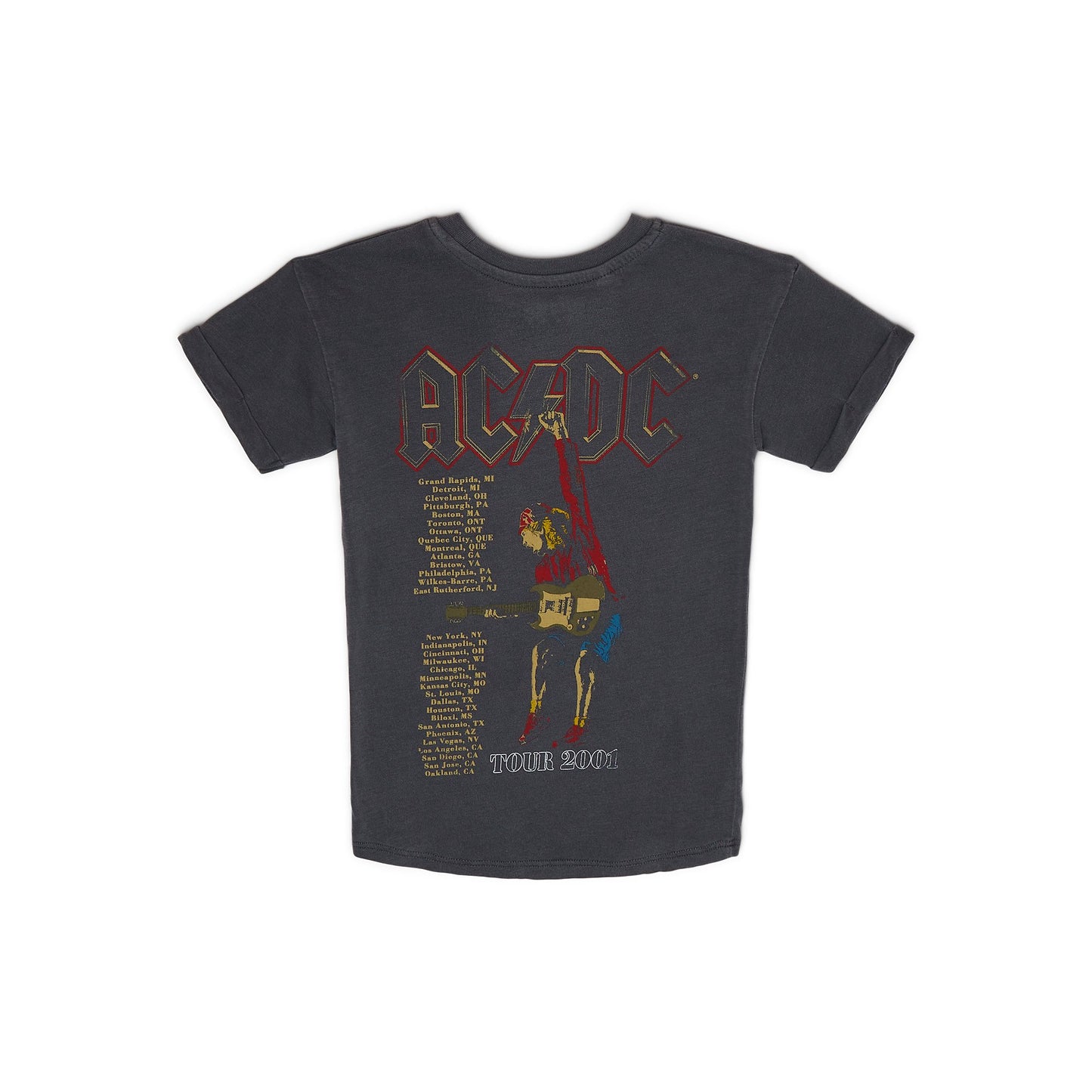 Toddler Boys AC/DC Graphic T-Shirt with Short Sleeves, Size 2T