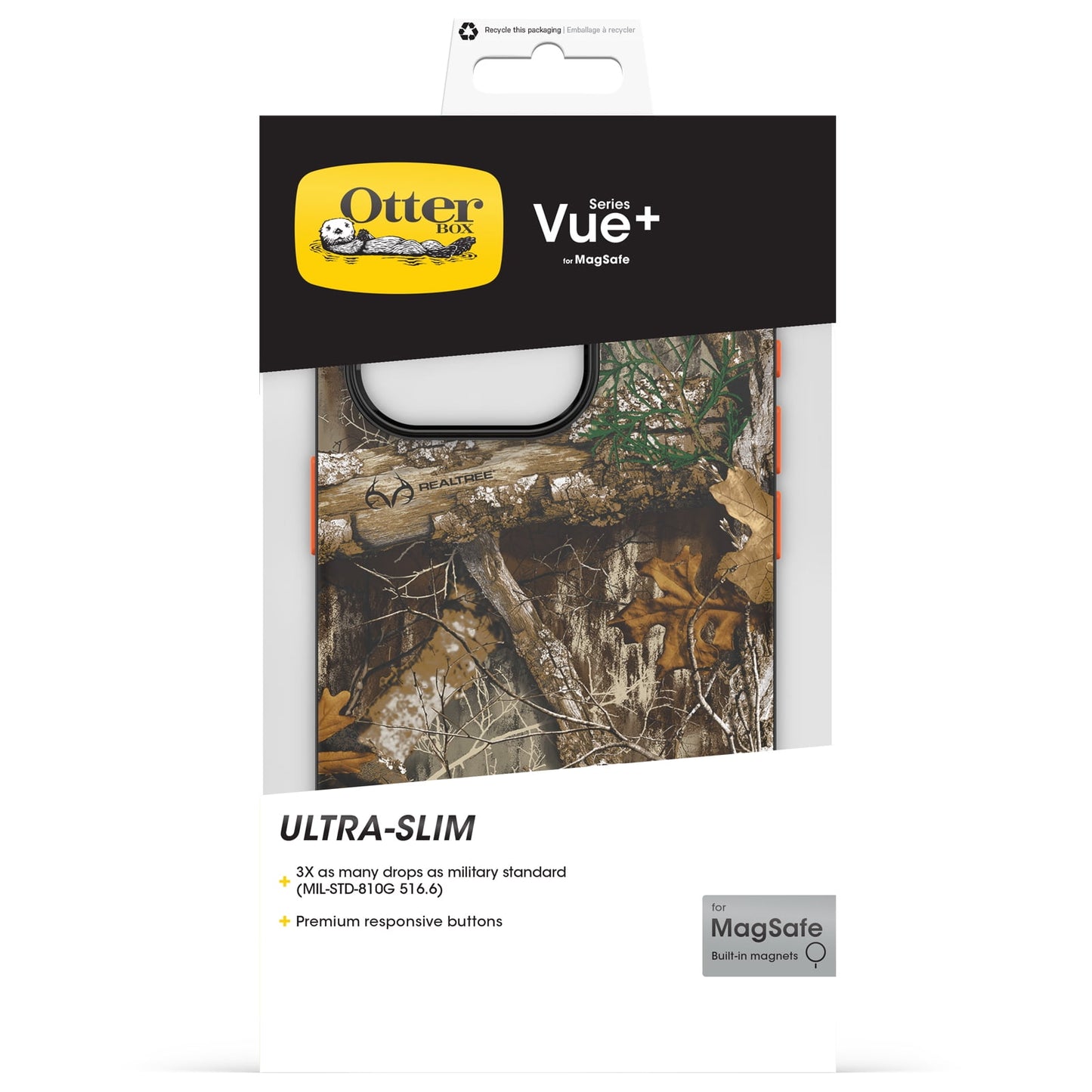 OtterBox Vue+ Series Case for MagSafe for Apple iPhone 15 Pro - RealTree Blaze Edge