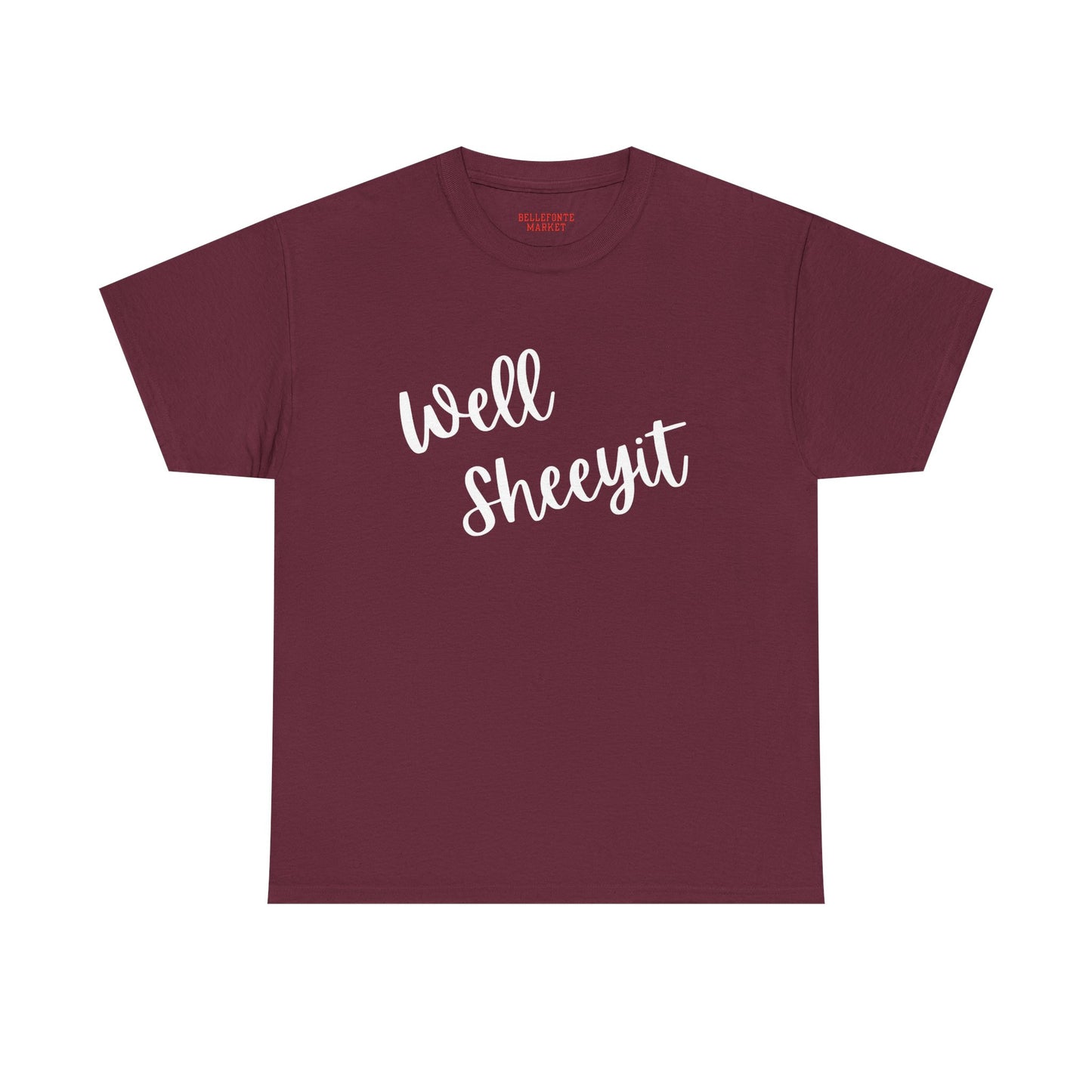 Unisex Heavy Cotton Tee - "Well Sheeyit" - Casual Wear, Gift for Friends, Fun Statement Shirt, Humor T-Shirt, Relaxed Fit Top