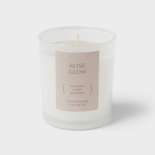 5oz Glass Jar Candle Rose Glow - Threshold