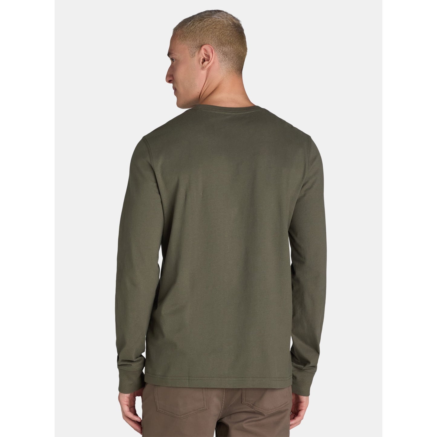 George Men's & Big Men's Crewneck T-Shirt with Long Sleeves, Size XS-3XLT