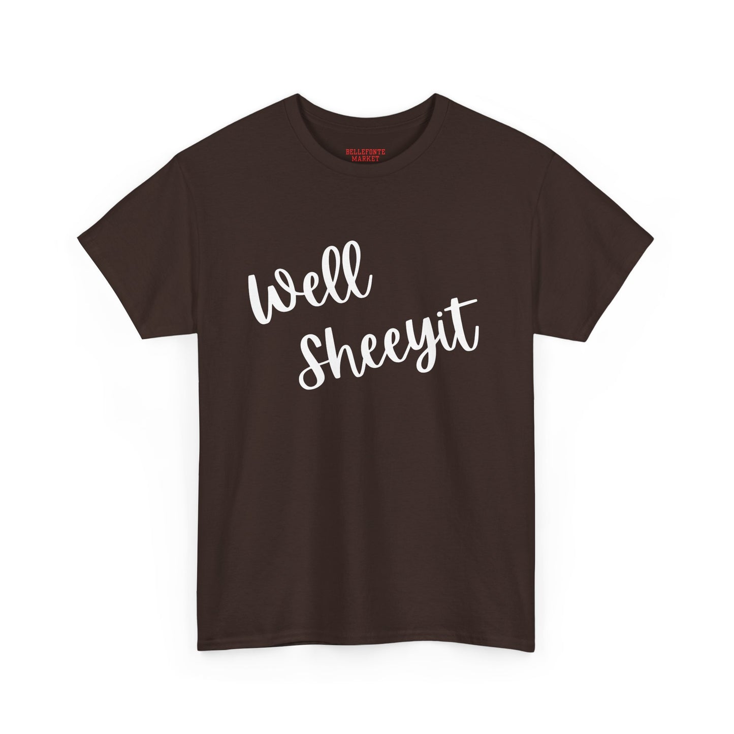 Unisex Heavy Cotton Tee - "Well Sheeyit" - Casual Wear, Gift for Friends, Fun Statement Shirt, Humor T-Shirt, Relaxed Fit Top