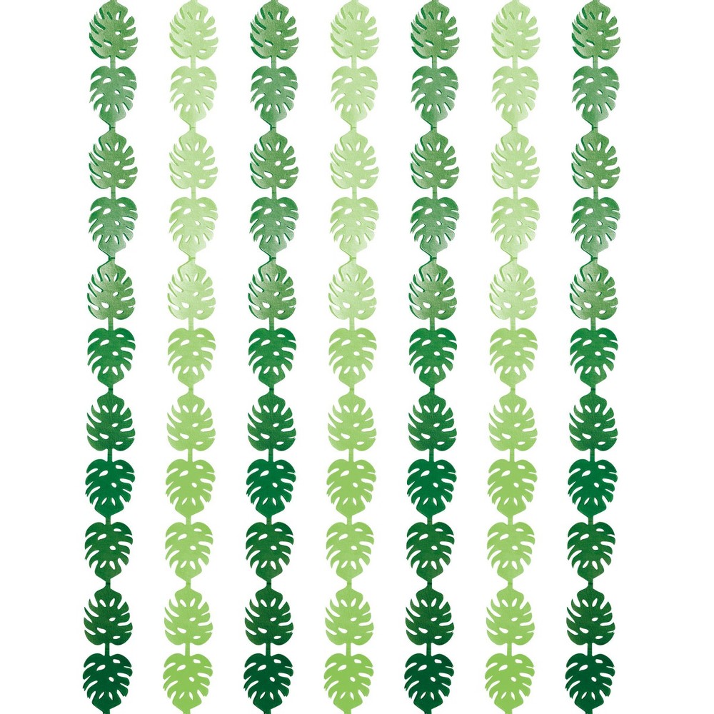 7ct Jungle Leaf Garland Backdrop - Spritz