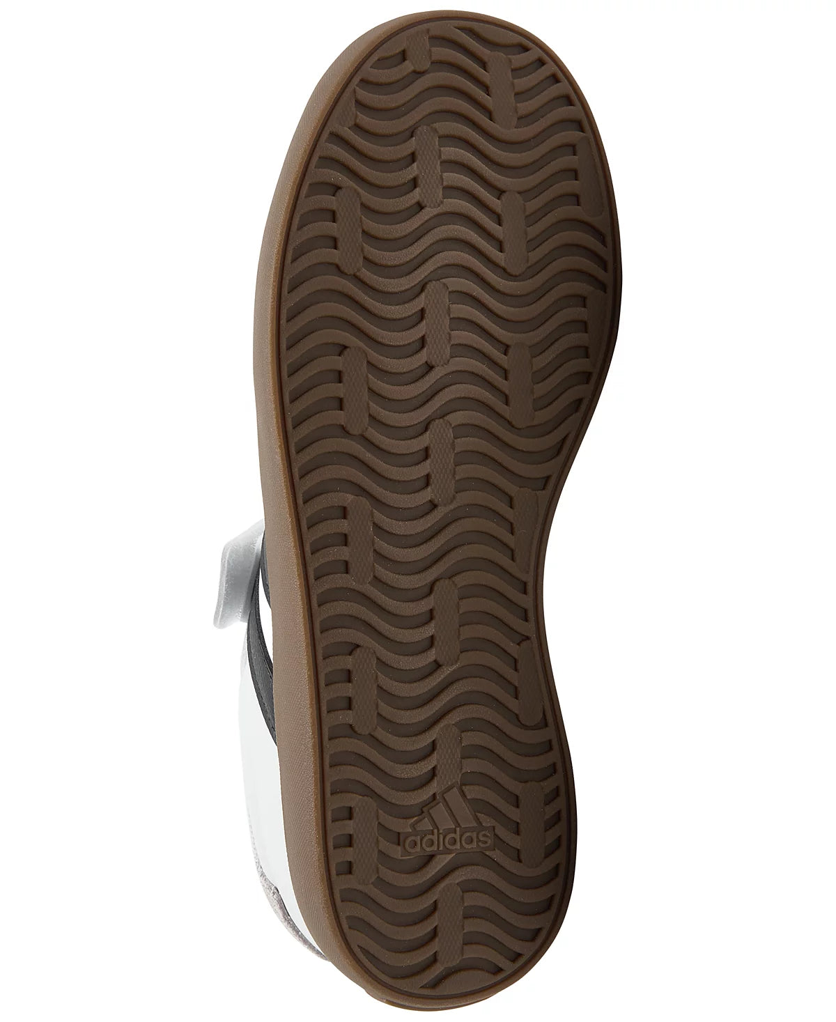 Adidas Little Kids VL Court 3.0 Fastening Strap Casual Sneakers from Finish Line - Color:White, Black - Size:2.5