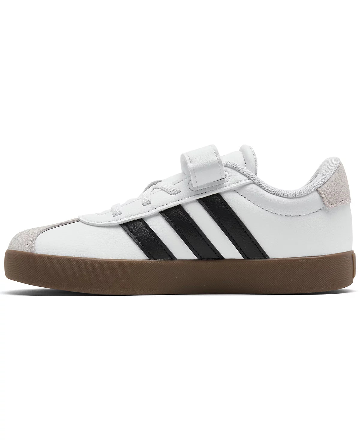 Adidas Little Kids VL Court 3.0 Fastening Strap Casual Sneakers from Finish Line - Color:White, Black - Size:2.5