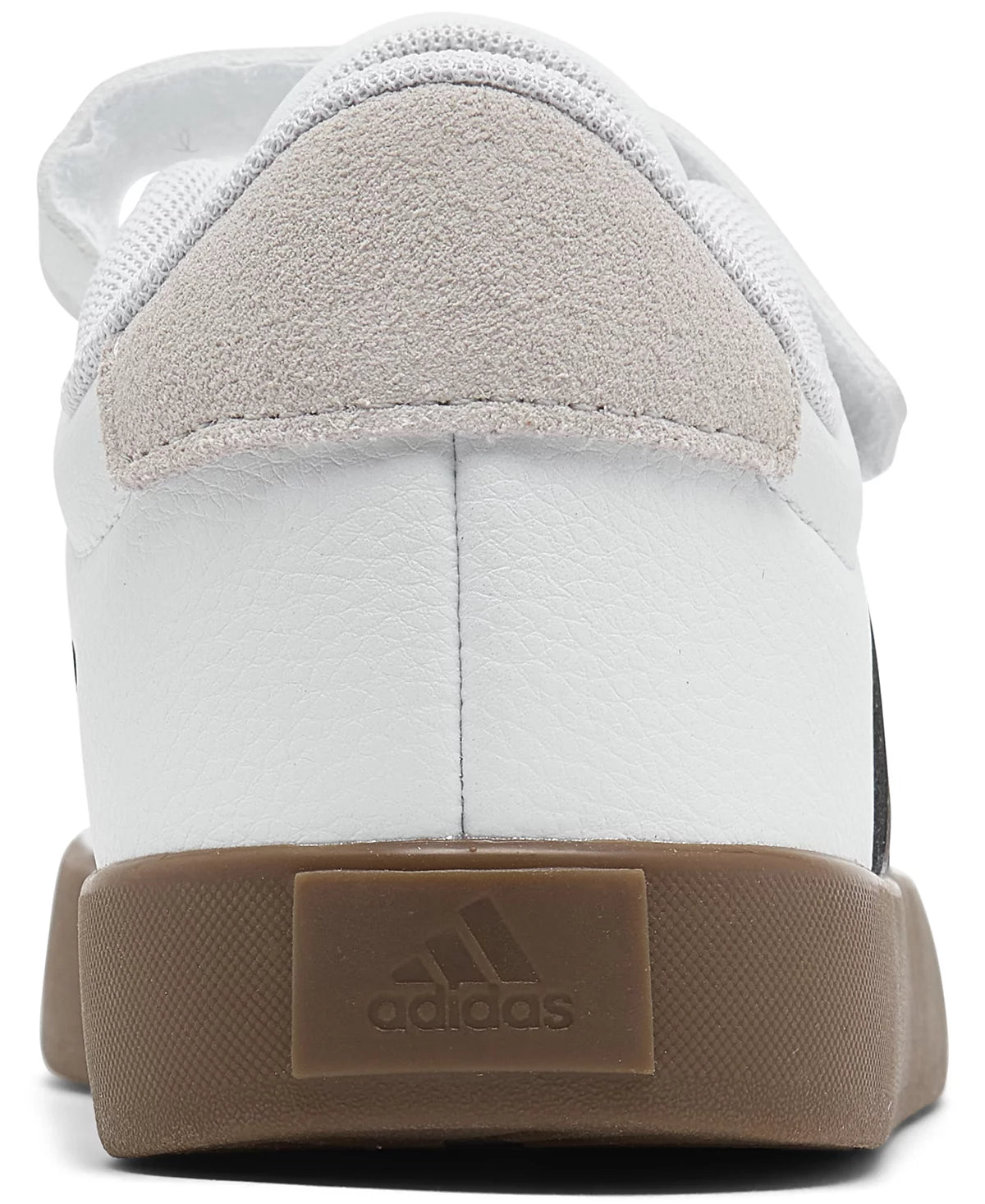 Adidas Little Kids VL Court 3.0 Fastening Strap Casual Sneakers from Finish Line - Color:White, Black - Size:2.5