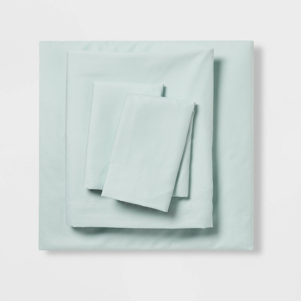 Twin/Twin XL Microfiber Sheet Set Mint - Room Essentials™: Polyester, 170 Thread Count, OEKO-TEX Certified