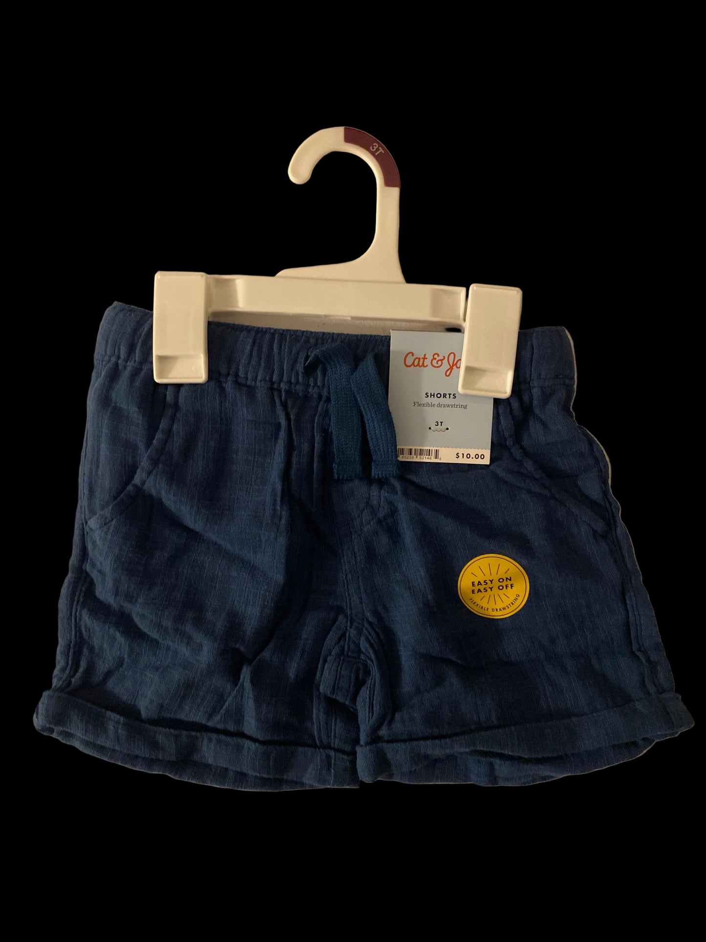 Toddler Boys' Textured Pull-on Woven Above Knee Shorts - Cat & Jack™ Blue 3T