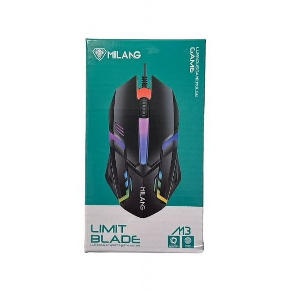 Milang M3 Limit Blade Luminous USB Game Mouse Color Black