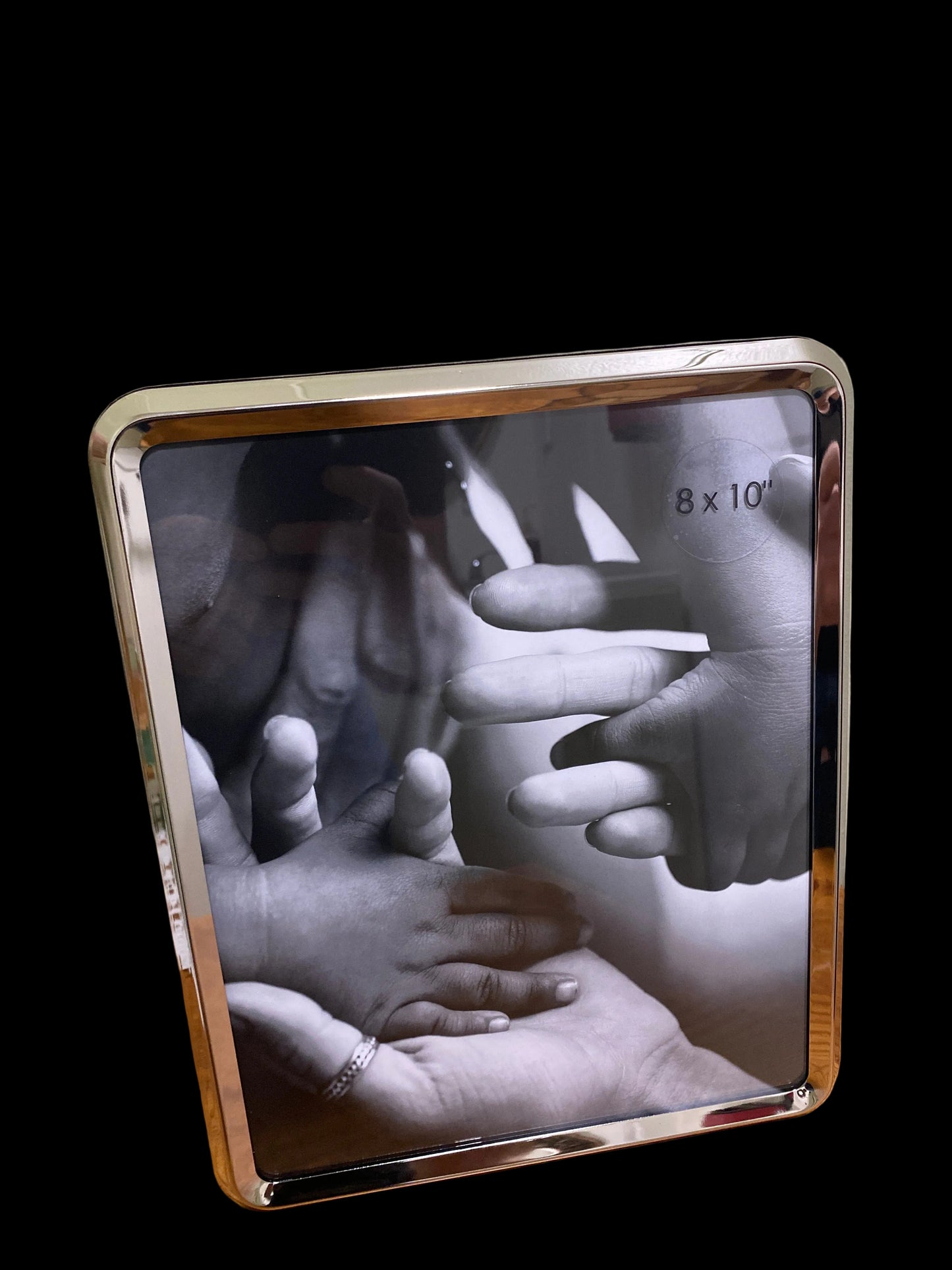 8" X 10" Polished Chrome Rounded Metal Table Frame Silver - Threshold™: Modern Easel Stand, Rectangle Shape