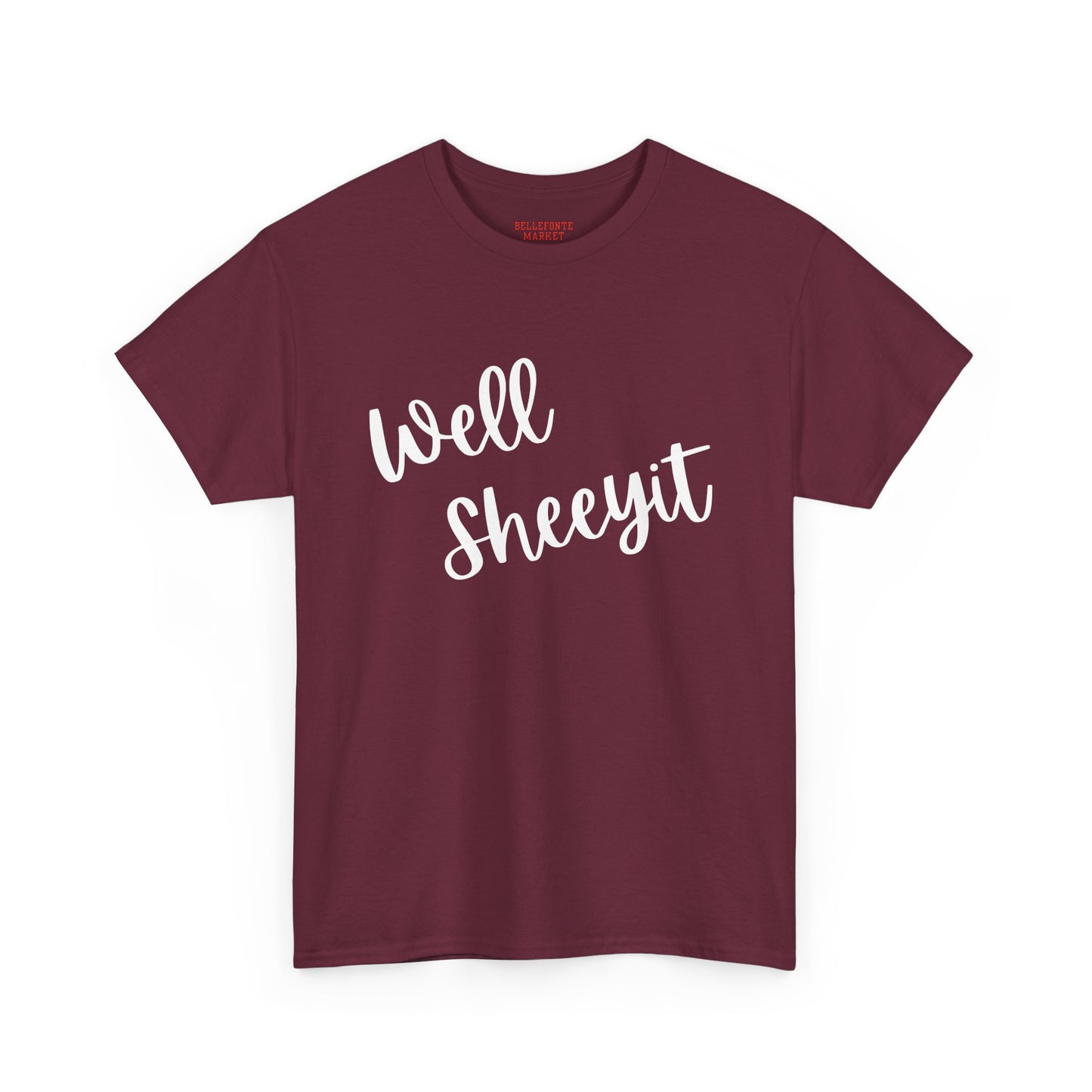 Unisex Heavy Cotton Tee - "Well Sheeyit" - Casual Wear, Gift for Friends, Fun Statement Shirt, Humor T-Shirt, Relaxed Fit Top