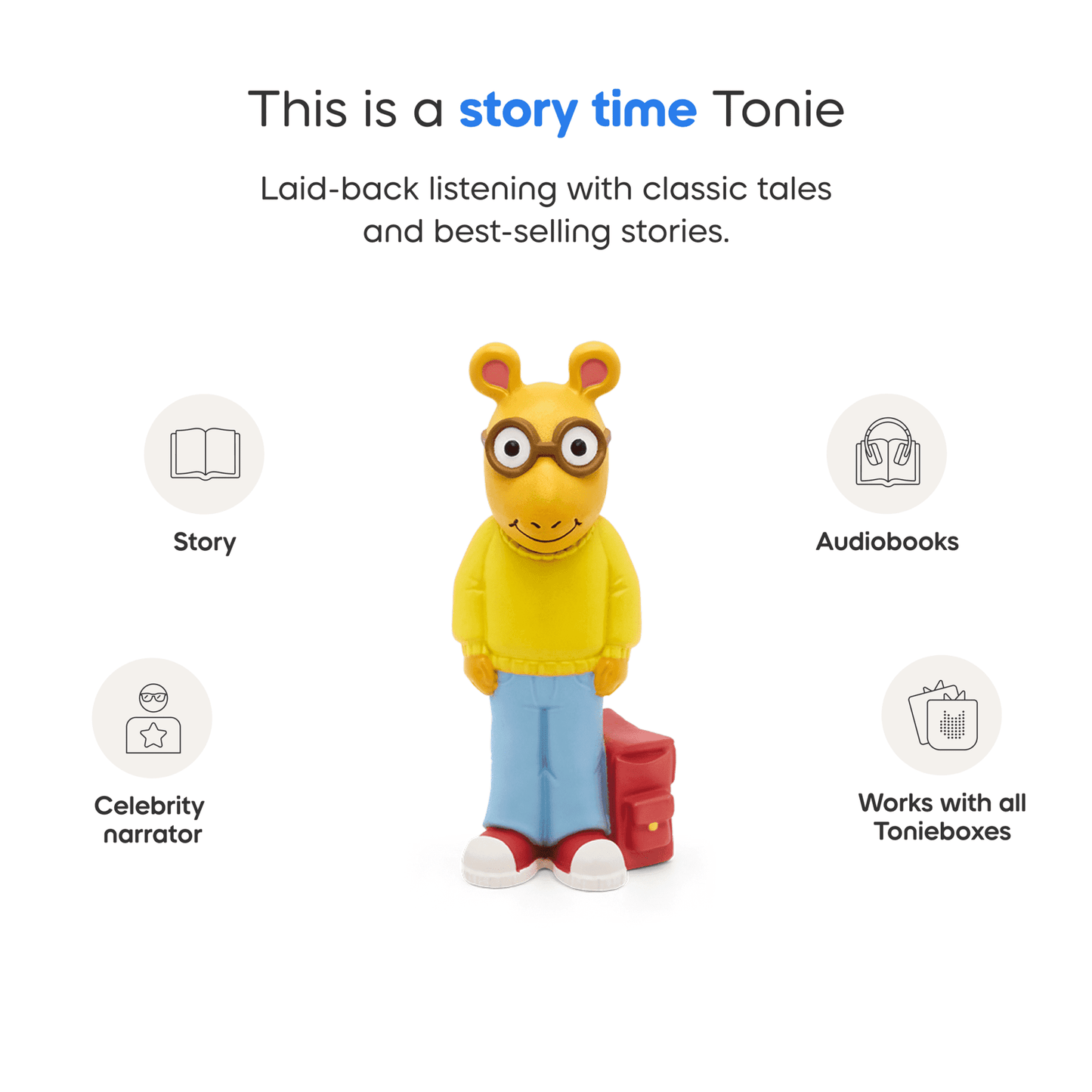 tonies Kids Audio Play Figurine, Arthur Stories, Multicolor, Plastic Ages 4+