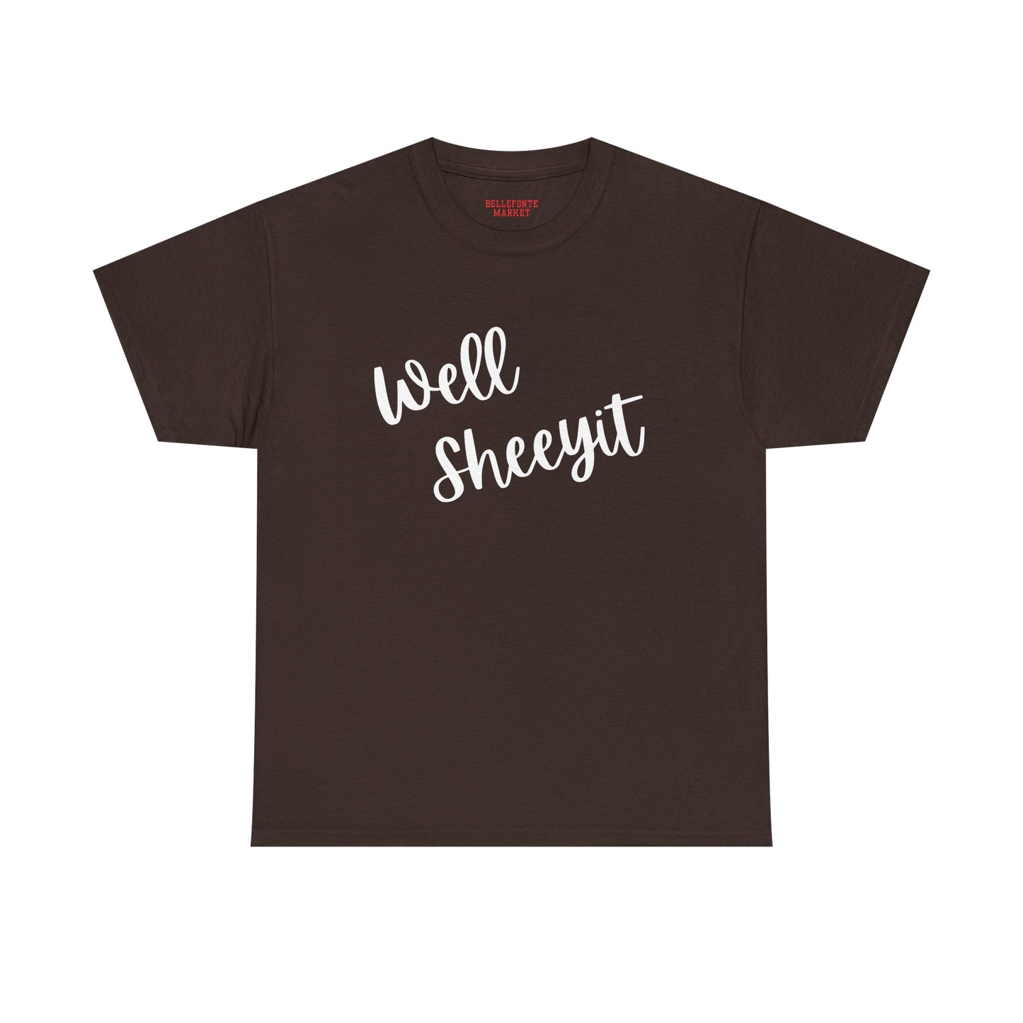 Unisex Heavy Cotton Tee - "Well Sheeyit" - Casual Wear, Gift for Friends, Fun Statement Shirt, Humor T-Shirt, Relaxed Fit Top