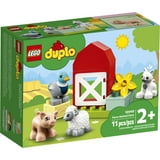 LEGO DUPLO Town Farm Animal Care 10949 Toy for Toddlers, Girls and Boys 2 Plus Years Old with Duck, Pig, Sheep & Cat Figures, Early Development Toys
