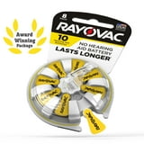Rayovac Size 10 Hearing Aid Batteries (32 Pack), Size 10 Batteries