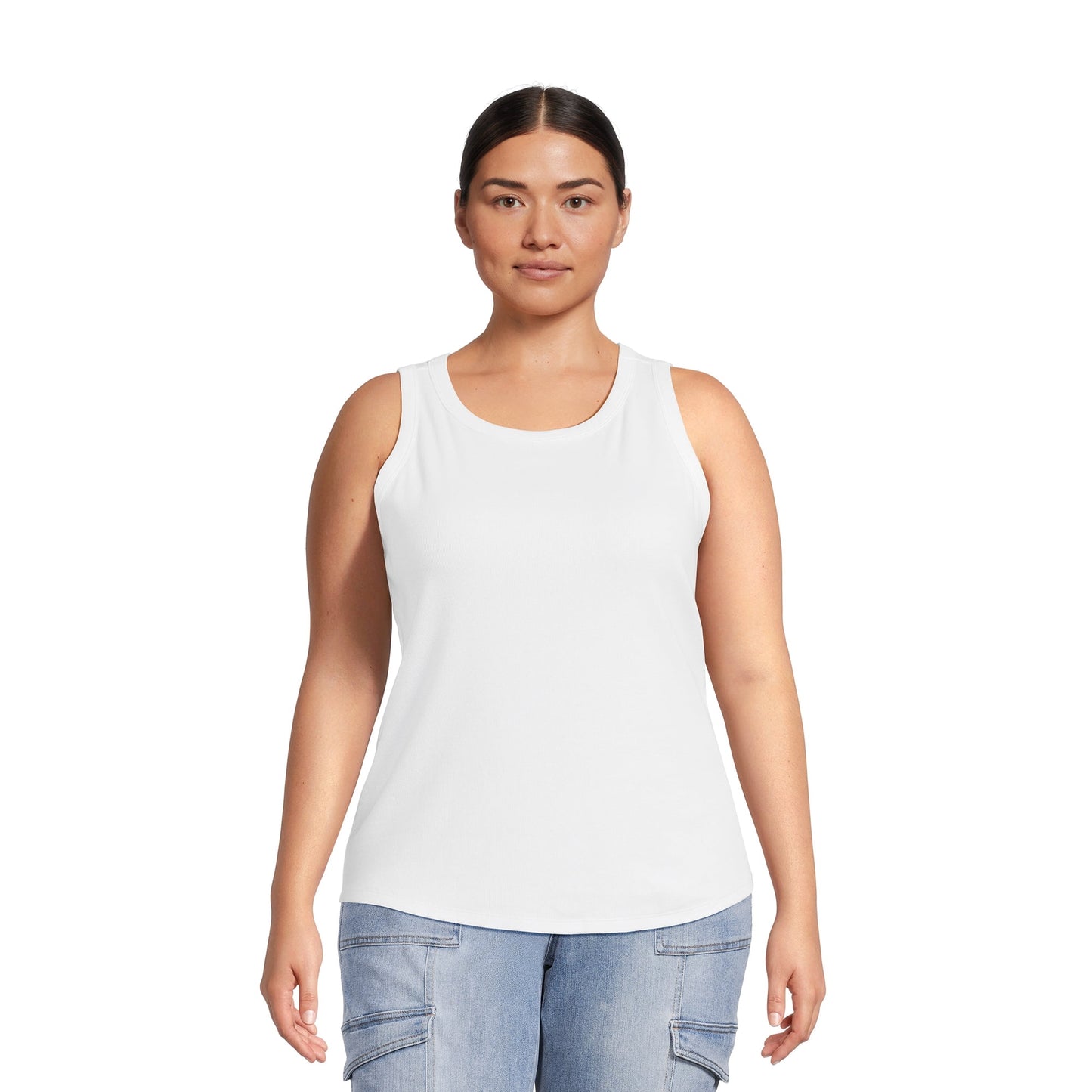 Women's Plus Size Ribbed Tank Top, 2-Pack