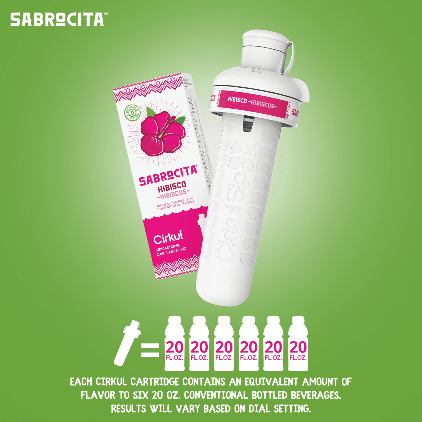 Cirkul Sabrocita Hibiscus Flavor Cartridge, Drink Mix, 1-Pack