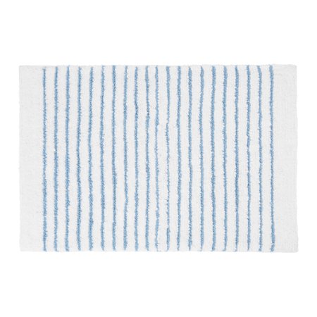 Gap Home Easy Stripe Reversible Cotton Bath Rug White/Blue 20 X30