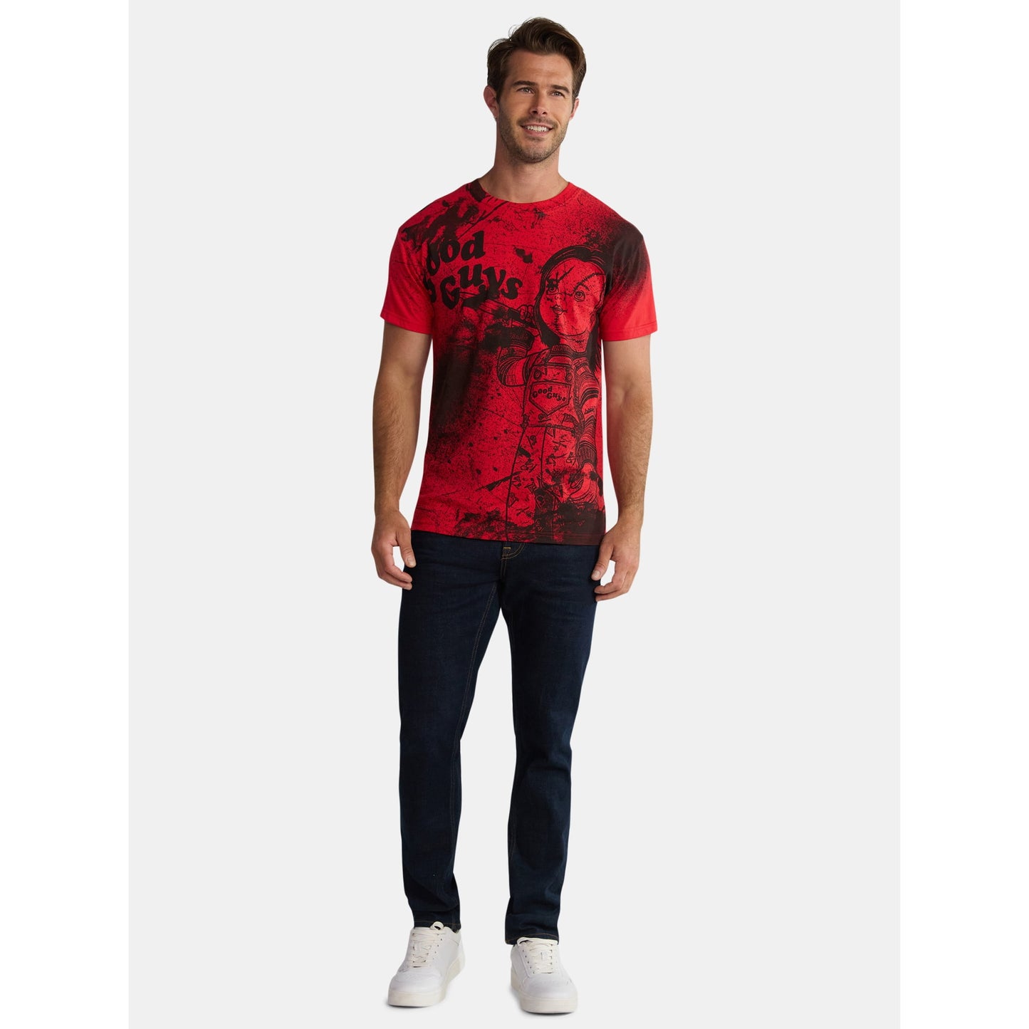 Chucky Men's and Big Men's Graphic Tee with Short Sleeves, Size L