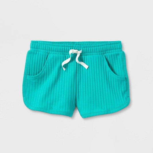 Girls' Rib Pull-on Shorts - Cat & Jack™ Mint Green, XXL(18)
