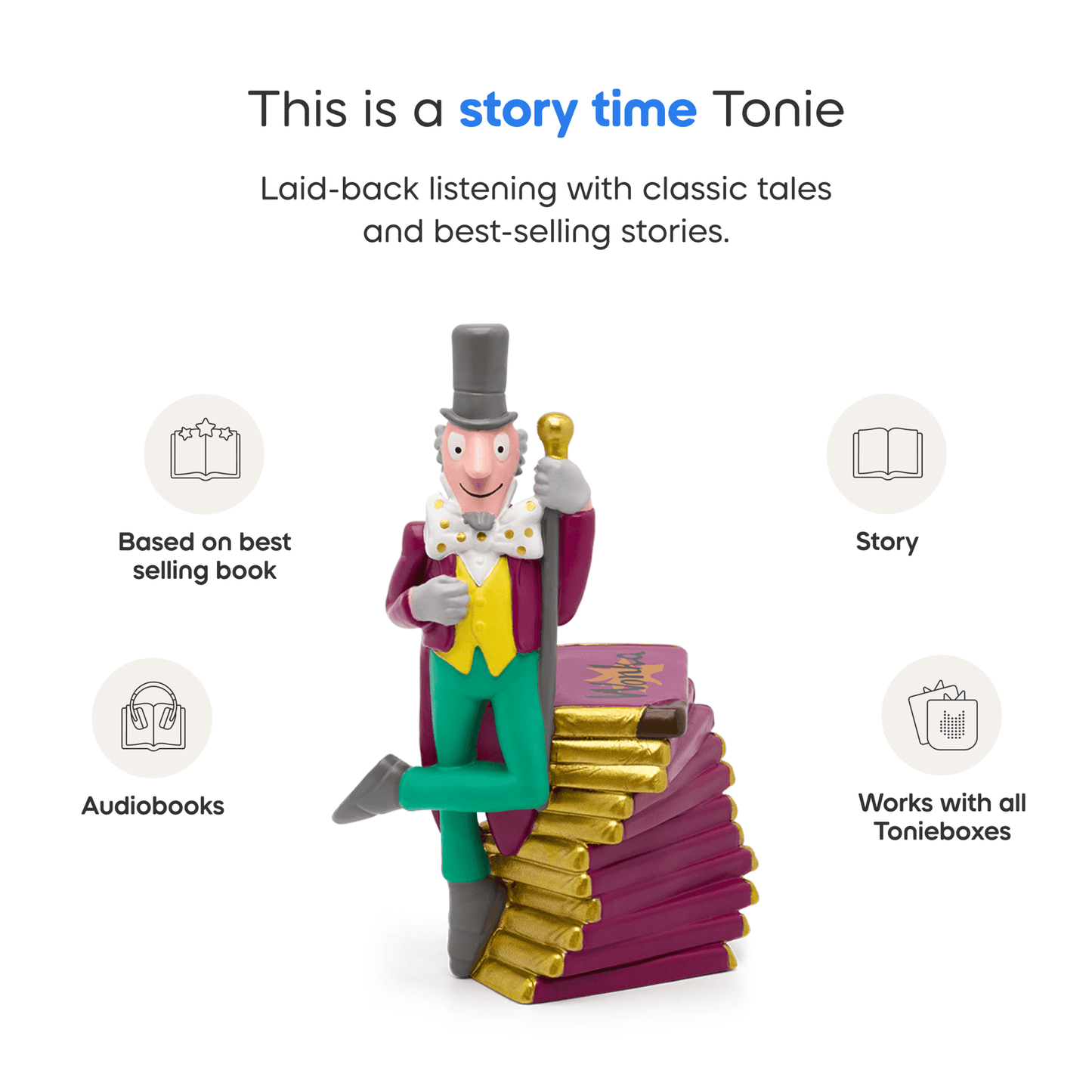 tonies Roald Dahl: Charlie and the Chocolate Factory Audio Toy Figurine, Age Group 6+